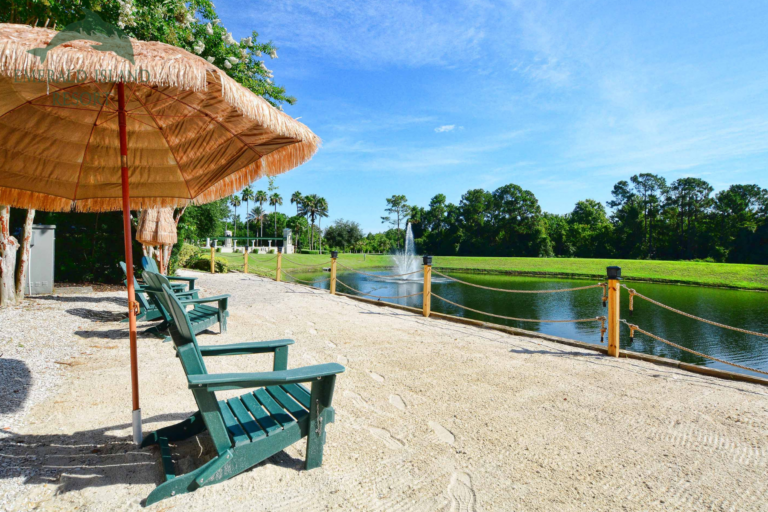 Relax on the beach area